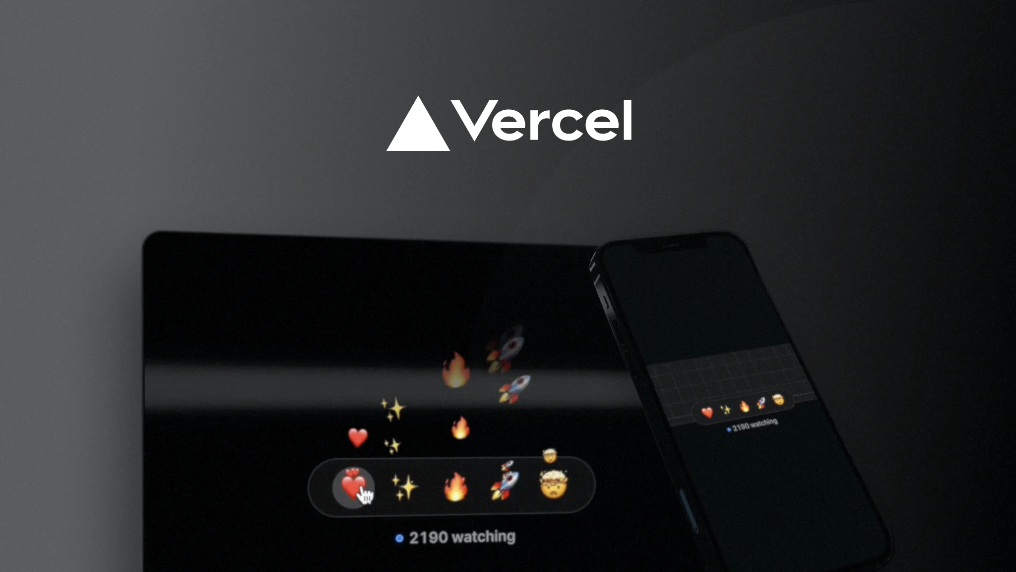 Vercel Ship’s livestream emoji reaction experience, powered by Liveblocks (source)